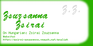 zsuzsanna zsirai business card